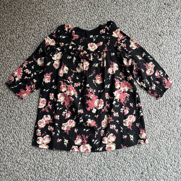 Bonpoint Black Floral Dress
